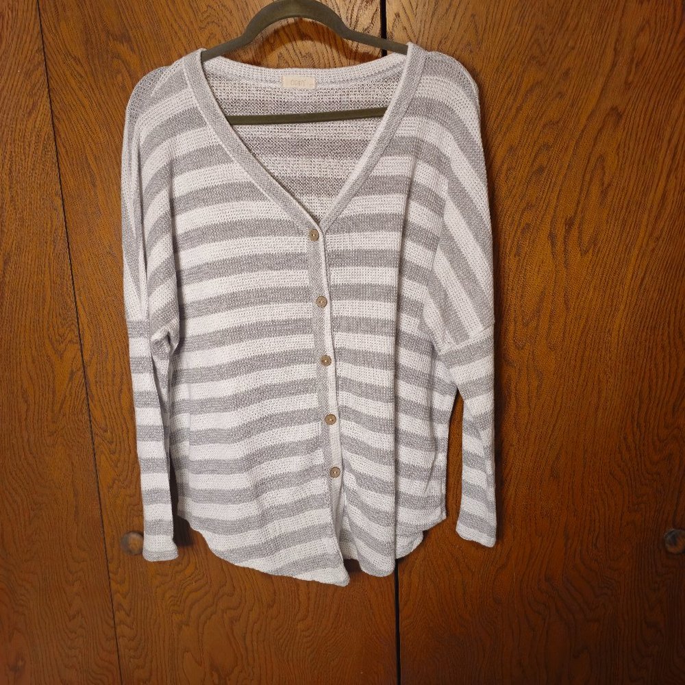 Grey and white sweater